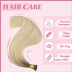 YoungSee I Tips Hair Extensions Real Human Hair Ombre I Tip Extensions Ash Blonde Balayage Platinum Blonde I Tip Extension 18In 60s 50g Itip Hair Extension for Girls