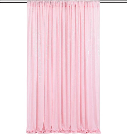 Pink Sequin Backdrop Curtains-1 Panel 3FTx8FT Light Pink Backdrop by SoarDream