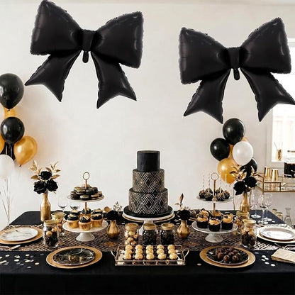 38 Inches Bow Balloon Black - Image 3