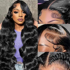 AMIRTY 250 Density 30 Inch 13x6 Lace Front Wigs Human Hair Pre Plucked Real Virgin Human Hair Wig Invisilbe Hairline Tiny Knots Body Wave HD Lace Frontal Wigs 3X Longer Lifespan