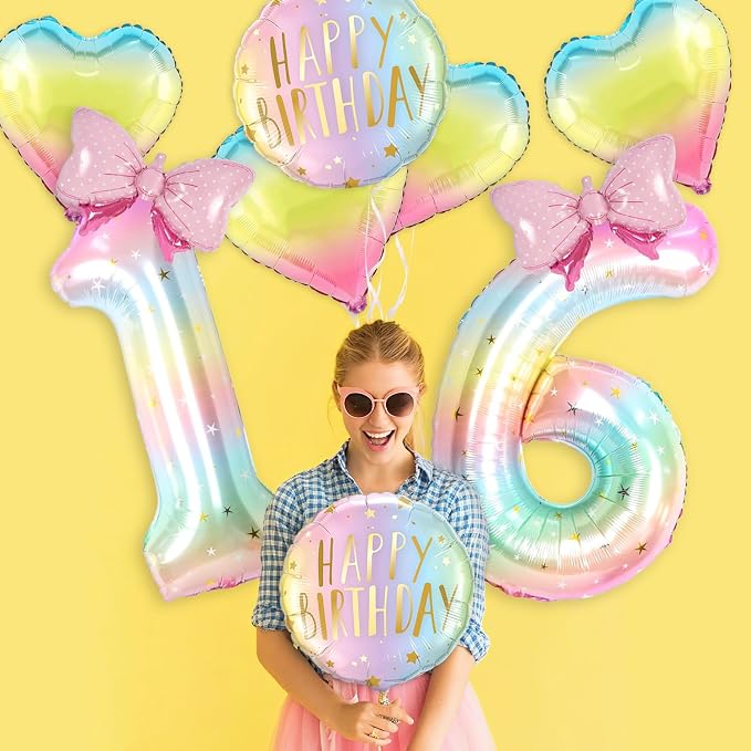 Squish Birthday Decorations Balloon Number 7 - Image 6