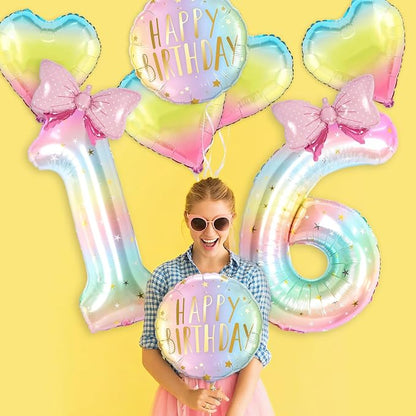 Squish Birthday Decorations Balloon Number 7 - Image 6