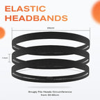 Headbands for Women, 5 PCS Unisex Sports Hair Band, Thin Hair Band Boys & Children, Elastic Headband Men's Sports Non-Slip Headbands, Thin Hair Bands for Football, Yoga, Running