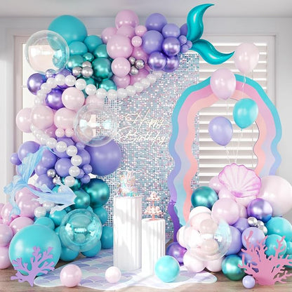 Mermaid Balloon Garland Arch Kit Baby Shower Party Decoration | 145pcs Purple by JOYFLOAT