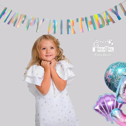 Holographic Happy Birthday Banner - Image 5