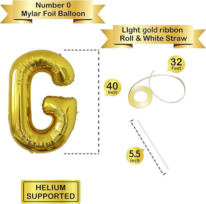 Letter Balloons Gold Party Balloon - Image 3