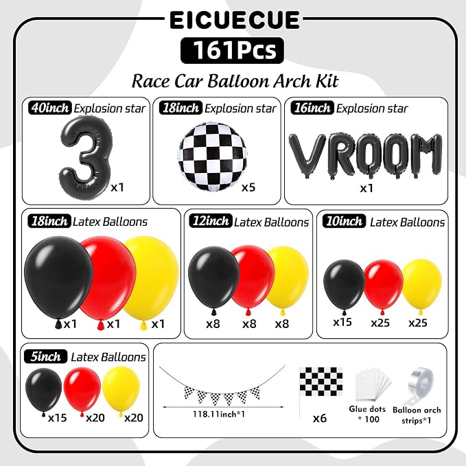 Race Car Balloons Arch Kit - Image 2