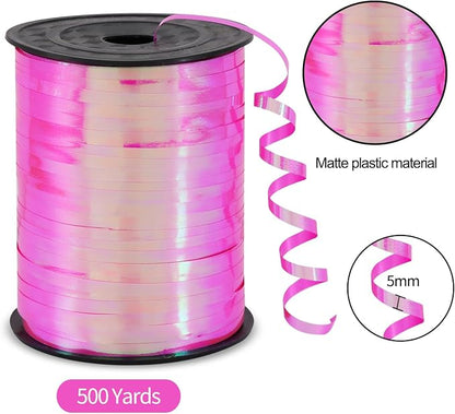 TONIFUL 500 Yards Iridescent Rose Red Curling Ribbon Balloon String | - Image 2