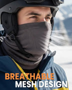 Winter Neck Warmer Gaiter Ski Face Mask, Breathable Fleece Balaclava Windproof Cold Weather Scarf