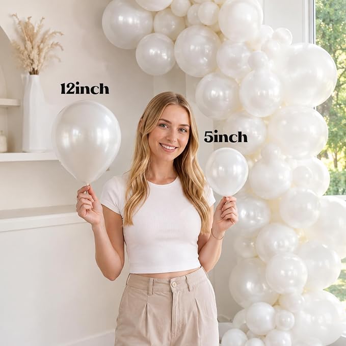 Pearl White Balloons - Image 6