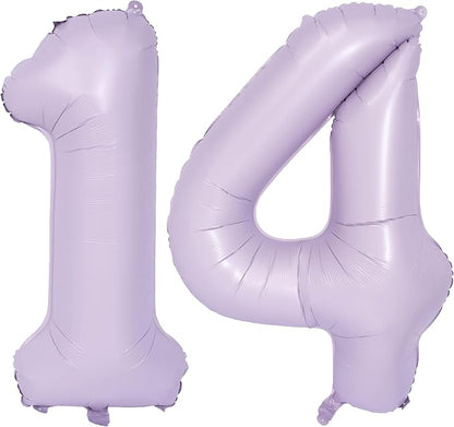 40 In Matte Purple Number Balloons Helium Foil Mylar Balloon Digital 14 | by Exquisitehighqualitypartydecorationstomeetyoureveryneed%EF%BC%81
