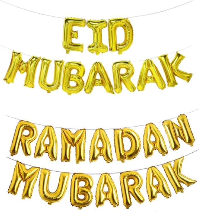 16-Inch Rose Gold Eid Mubarak Foil Balloons - Image 9