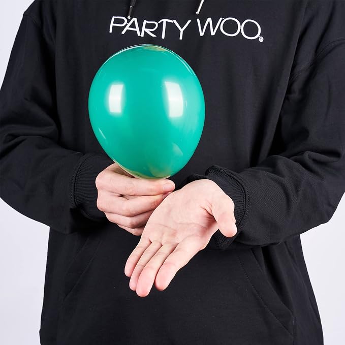 PartyWoo Teal Balloons 100pcs Turquoise Dark Teal Color 5 Inch | Balloons - Image 2