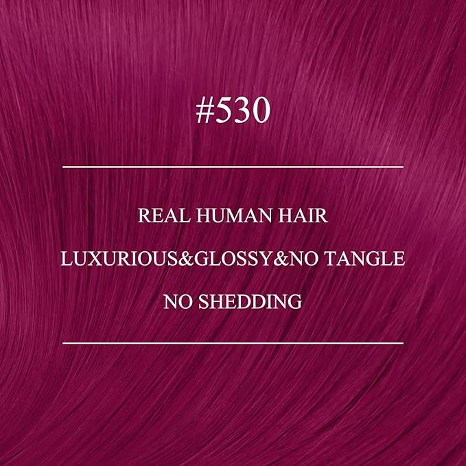 YoungSee Nano Ring Hair Extensions Magenta Nano Beads Hair Extensions 16inch Burgundy Nano-Ring Hair Extension Red Nano-Tip Extension Silky Cold Fusion 25g 25s for Experimenting with colors