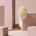 The Hair Edit Mini Finish & Shine Boar Bristle Brush, Travel Size Detangling Hairbrush for Smooth, Shiny Hair, Tames Flyaways, Boosts Shine & Distributes Natural Oils, Ideal for Dry Hair