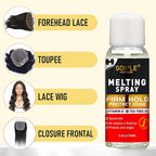 Lace Tint Lace Melting Hair Mousse for Women's Wigs and Hairpieces - Natural Finishing Tint Spray Tool Set (Medium Brown)