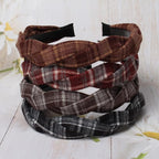 4 PK Braided Headband for Women Girls Plaid Hairband Fashion Non Slip Hairhoop Weaving Shape Winter Fall Headbands Hair Accessories