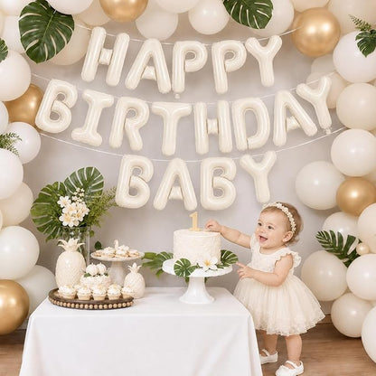 52 Pcs Cream Letter Balloons 16 Inch Mylar Foil Alphabet Letters 2 Sets A- Z - Image 6
