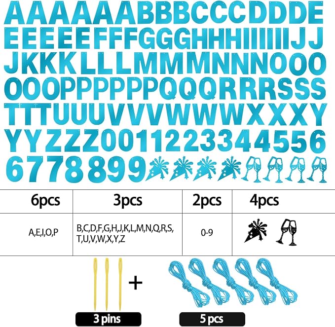 129Pcs Glitter Customizable Banner Kit DIY Custom Letter Banners DIY Boy Happy - Image 2