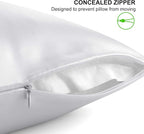 ALASKA BEAR 20 by 54 Silk Pillowcase Couple Womens and Mens Pillow Slip Washable, Body Size(1 Pack, Silver Grey)