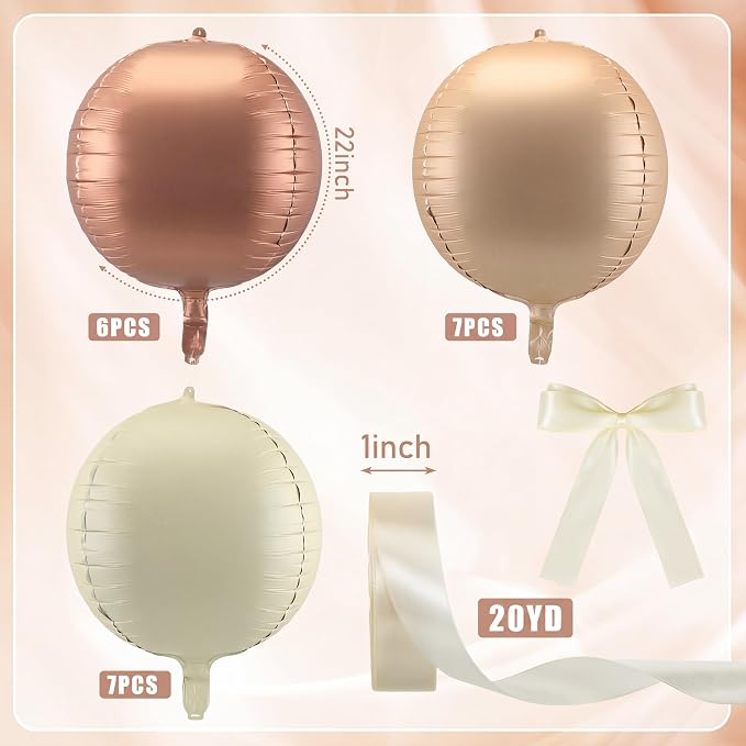 20 Pcs Boho Wedding Foil Balloons Giant 22 Inch 4d Wedding Balloons - Image 2
