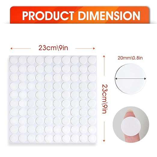AROIC 1000 Pcs Sticky Dots, 0.8" Poster Putty Adhesive Stickers | Hanging - Image 2