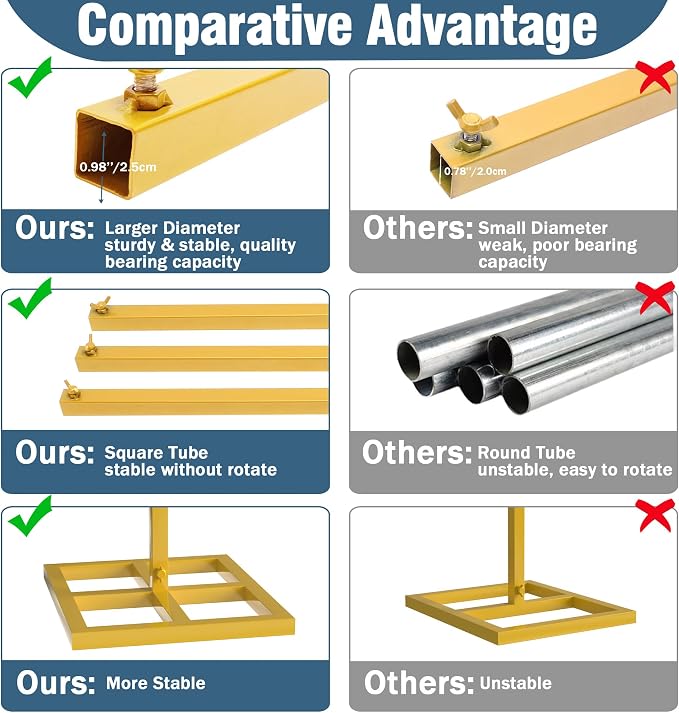 10x10FT Backdrop Stand Heavy Duty Pipe and Drape Kit Adjustable | Gold Metal - Image 5