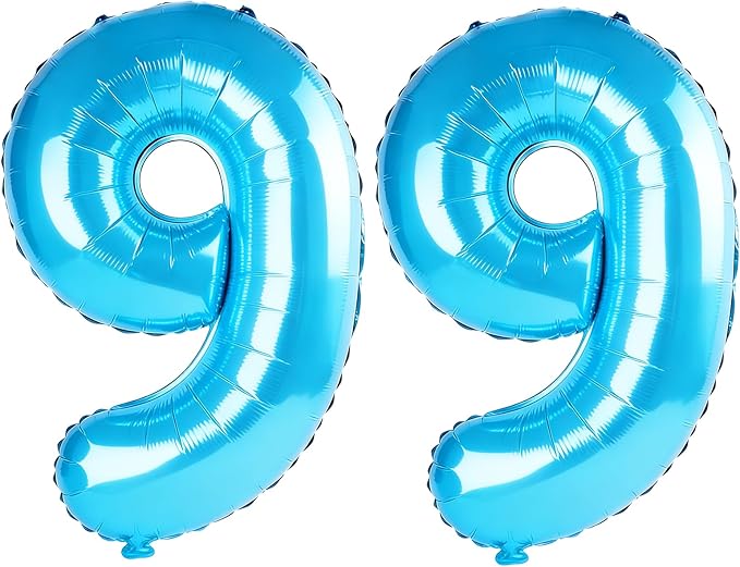 40 Inch Number 99 Balloons for 99th Birthday Party Decorations, 0-100 Jewelry by FOBELEC