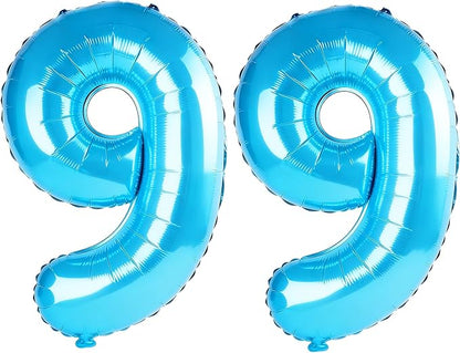 40 Inch Number 99 Balloons for 99th Birthday Party Decorations, 0-100 Jewelry by FOBELEC