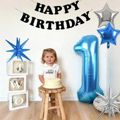 TONIFUL 3rd Birthday Balloons Kit 40 Inch Blue Large Number 3 Foil Balloon | - Image 4