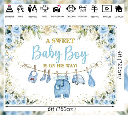 Cute Clothes Baby Shower Backdrop - Image 7