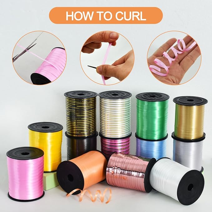 TONIFUL 500 Yards Curling Ribbon-Balloon Ribbon-Balloon String - Image 3