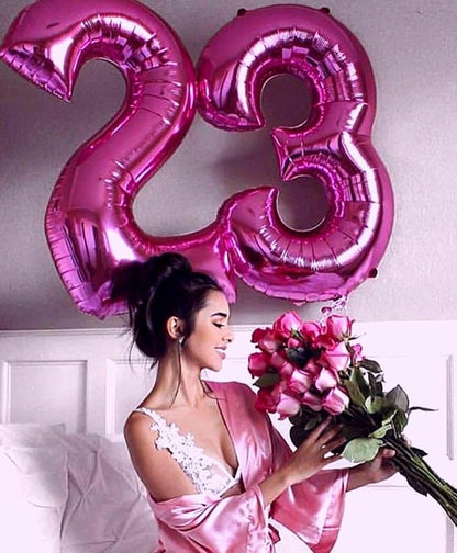 Rosy Purple Number 3 Balloon 40 inch, 3rd Birthday Party Balloons Decoration | - Image 4