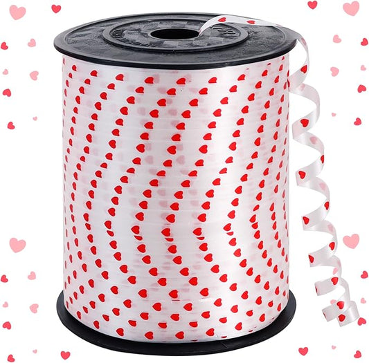 BEISHIDA White with Heart Curling Ribbon, Balloon String 500 Yards by Beishida
