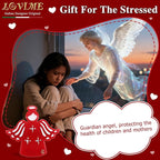 Inspirational Gifts for Women Girls "Guardian Angel" Premium Acetate French Hair Barrette Clip, Unique Cute Birthday Gifts, Christmas Wishing Well Anxiety Relief Christian Gifts With Gift Box
