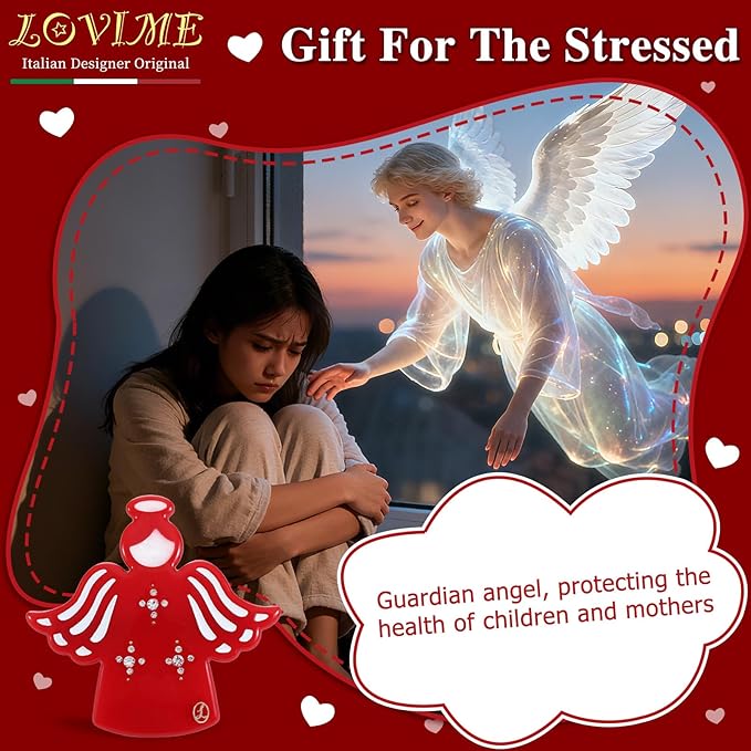 Inspirational Gifts for Women Girls "Guardian Angel" Premium Acetate French Hair Barrette Clip, Unique Cute Birthday Gifts, Christmas Wishing Well Anxiety Relief Christian Gifts With Gift Box