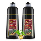 2 Pack Hair Dye Shampoo, Leorx 3 In 1 Dark Brown Color Shampoo Dye For Instant Coloring For Women & Men