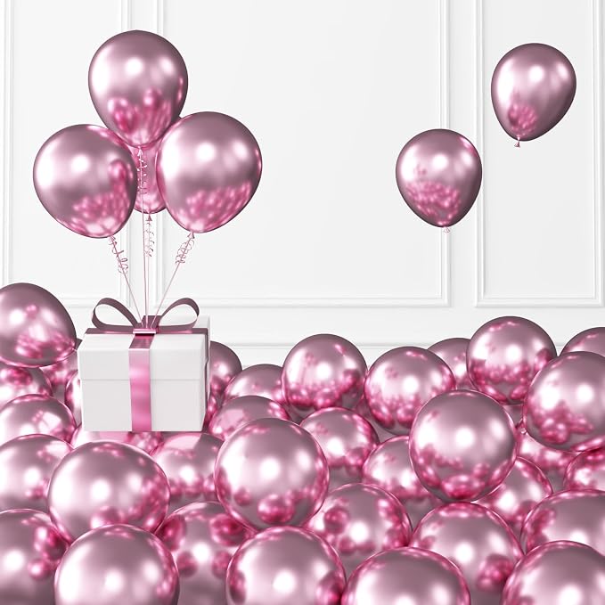 Metallic Pink Balloons, Birthday Decoration, Wedding Party, Baby Shower by KALOR