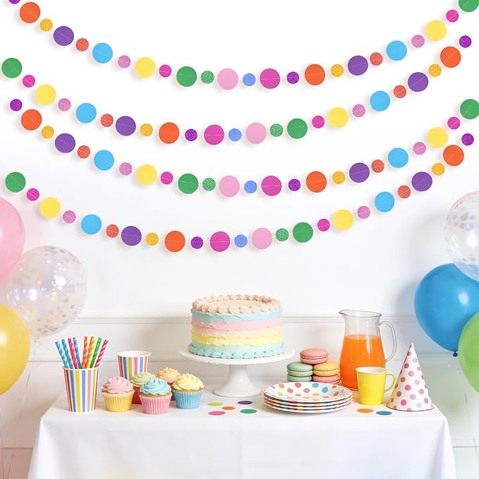 Alynta Colorful Garland Banner 52FT Birthday Party Decorations 4 Packs | - Image 4