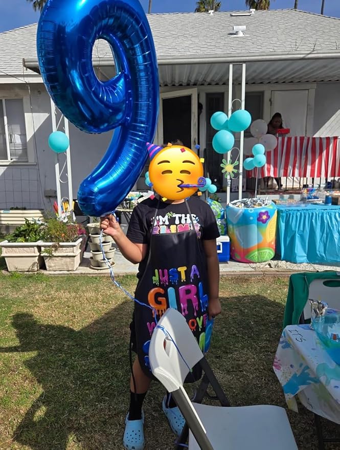 Number Balloons 40 Inch Blue 8 Balloon - Image 2
