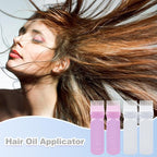 ELANE 4 Pcs Root Comb Applicator Bottle 6oz,Hair Oil Applicator Bottle for Hair,Oil Comb Applicator Hair Bottle Applicator for Hair Dye Shampoos Hair Salons Camping Traveling(white+pink)
