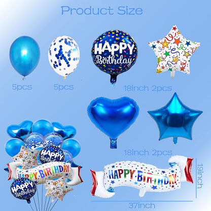 Birthday Decoration Set Colorful Happy Birthday Banner Balloon - Image 3