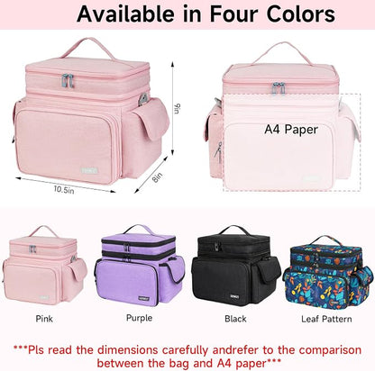 LEFOR·Z Small Sewing Supplies Organizer Bag, Sewing Box | Double-Layer Sewing - Image 2