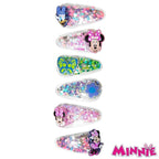 LUV HER Disney Licensed Hair Accessories For Girls, 6pc Magical Confetti Cute Hair Clips with Favorite Disney Character Charms, Minnie and Daisy, Ages 3+