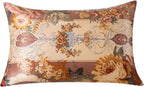 100% Mulberry Silk Pillowcase for Hair and Skin Health with Hidden Zipper Floral Print Both Sides Silk SLPBABY (Standard, Pattern18)