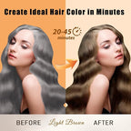 Hair Dye Shampoo Light Brown, 3 in 1 Long-Lasting Hair Color Shampoo with Herbal Ingredients, Instant Natural Color, Easy Application at home for Women Men 16.9 Fl Oz