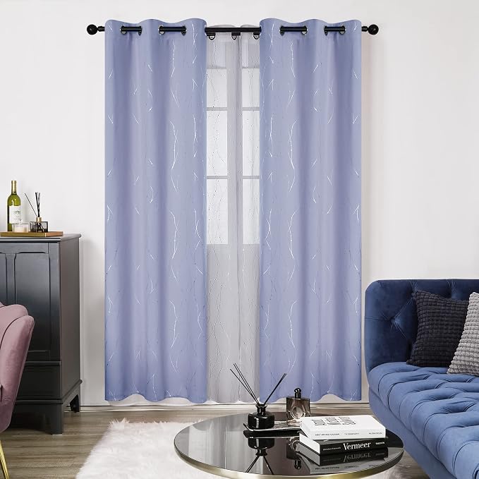 Deconovo Living Room Curtains 84 Inches Long, Thermal Insulated, Room Darkening - Image 2