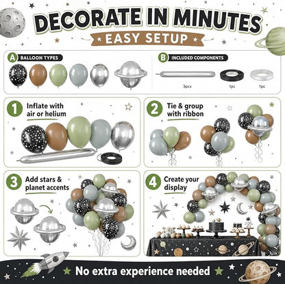 Grey Sage Green Brown Balloons, 12 Inch Olive Green Black Grey Balloons - Image 8