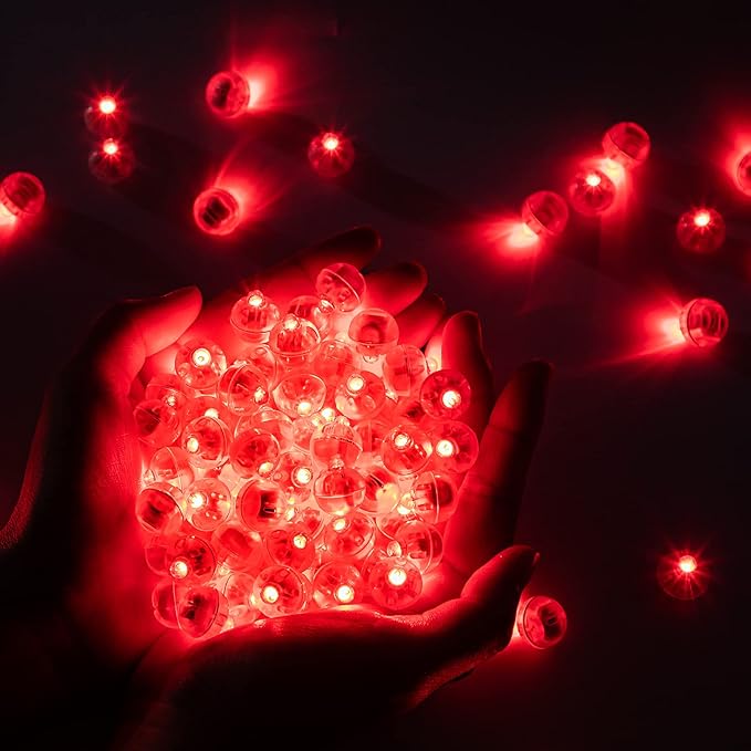 100pcs Red LED Balloon Light, Mini Led Lights Small Round Led Ball Lamp - Image 4