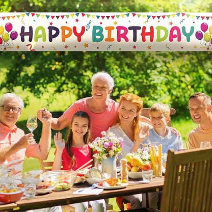 Large Colorful Happy Birthday Yard Banner Sign 118x19.7 inch - Image 6